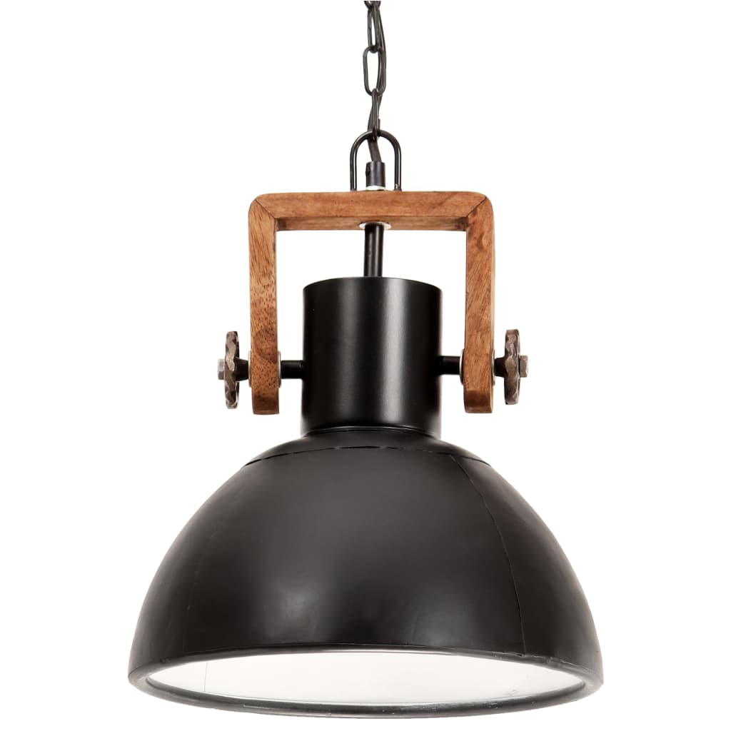 Industrijska viseća svjetiljka 25 W crna okrugla 30 cm E27