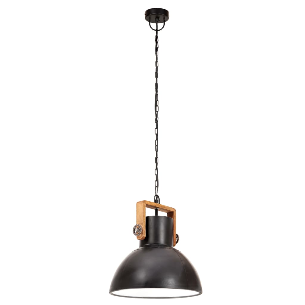 Industrijska viseća svjetiljka 25 W crna okrugla 30 cm E27