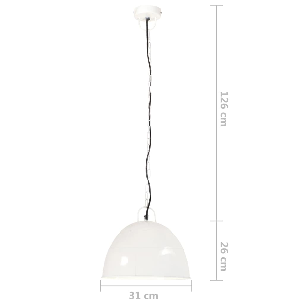 Industrijska viseća svjetiljka 25 W bijela okrugla 31 cm E27