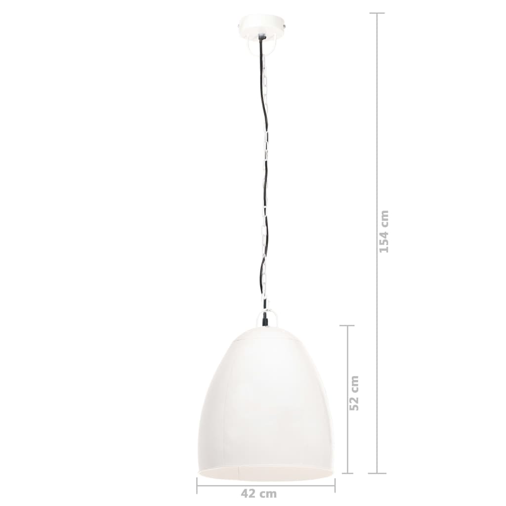 Industrijska viseća svjetiljka 25 W bijela okrugla 42 cm E27