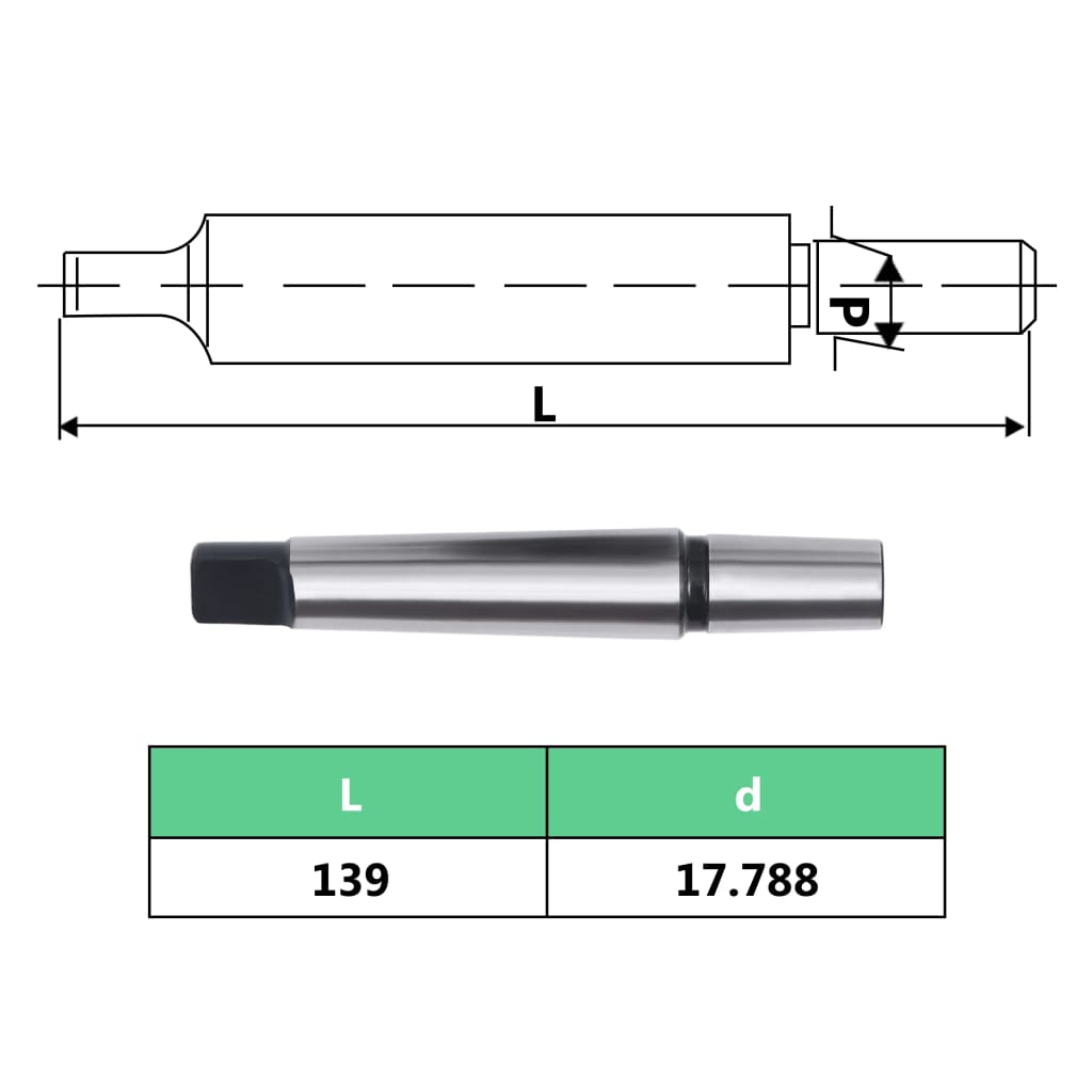 Stezna glava za svrdla MT2-B18 s rasponom stezanja 16 mm