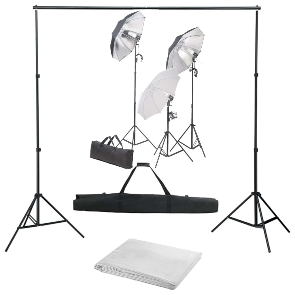 Komplet za fotografski studio sa setom svjetiljki i pozadinom
