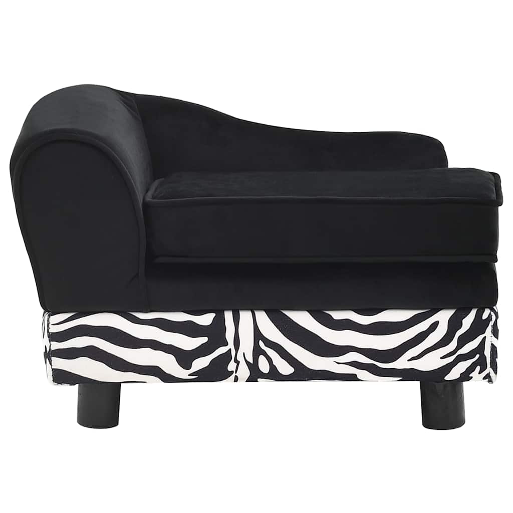Sofa za pse crna 57 x 34 x 36 cm plišana