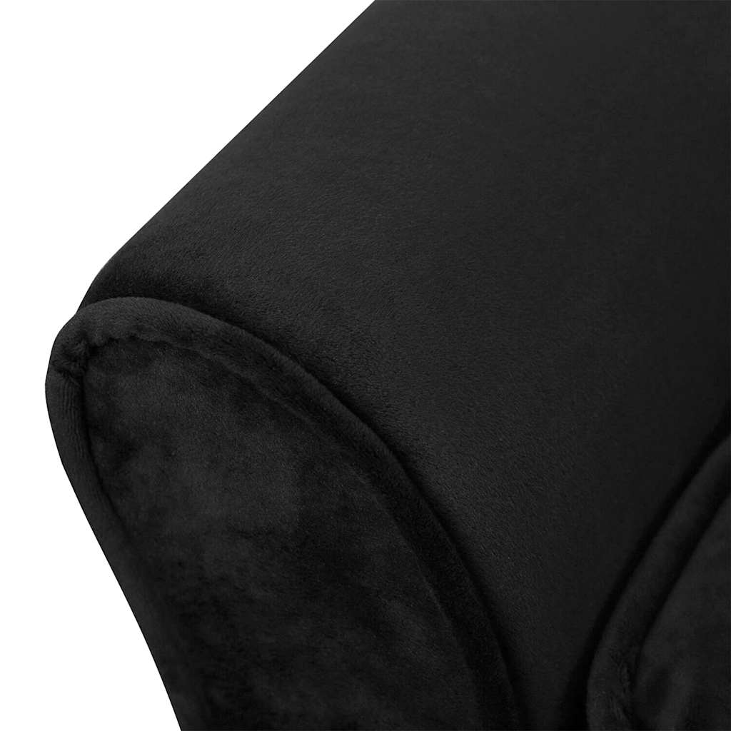 Sofa za pse crna 57 x 34 x 36 cm plišana