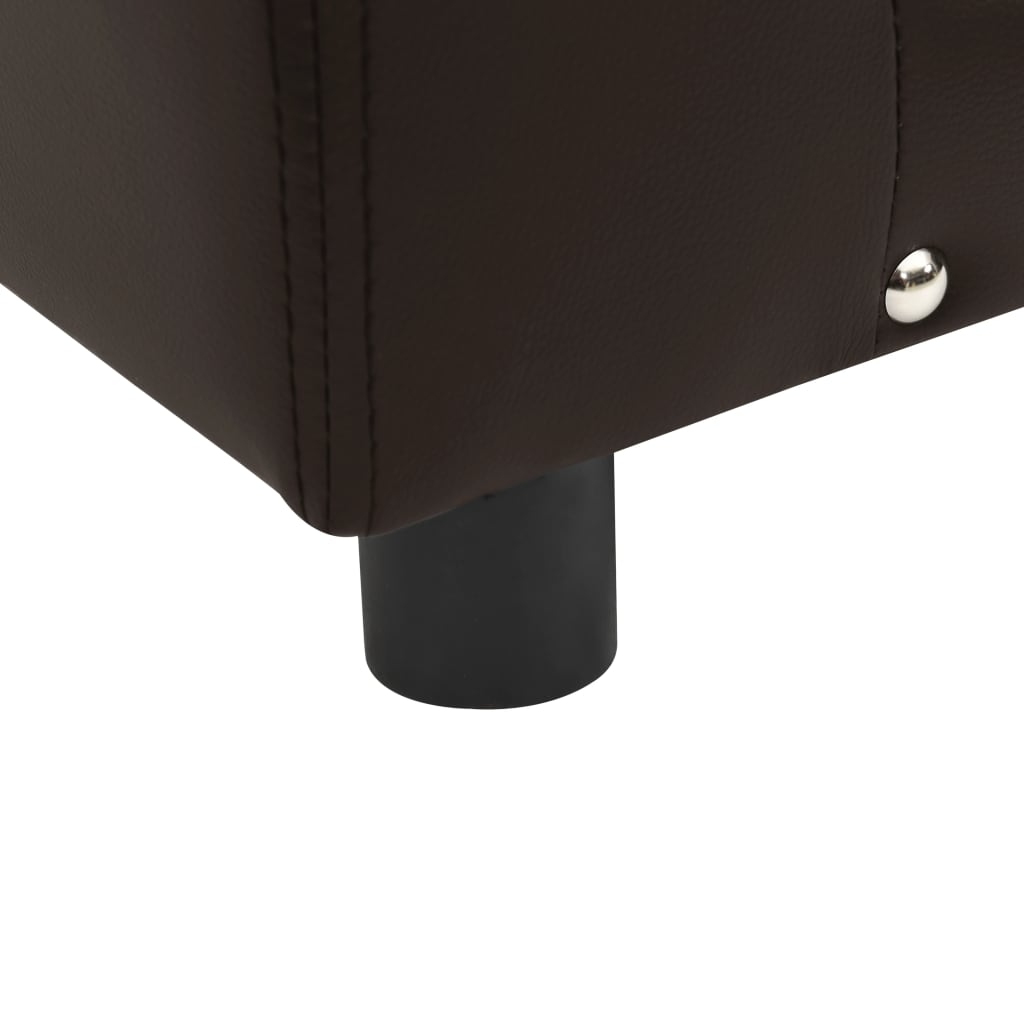 Sofa za pse smeđa 81 x 43 x 31 cm od pliša i umjetne kože