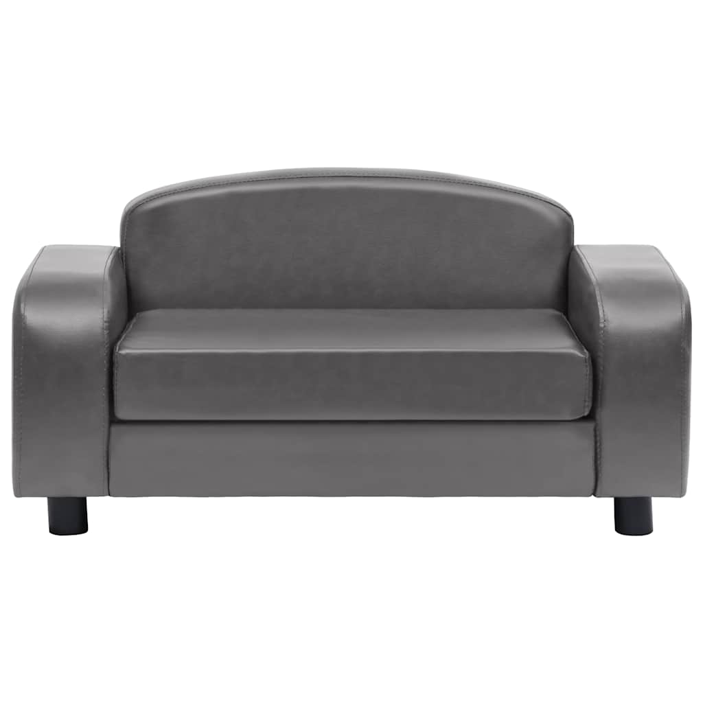 Sofa za pse siva 80 x 50 x 40 cm od umjetne kože