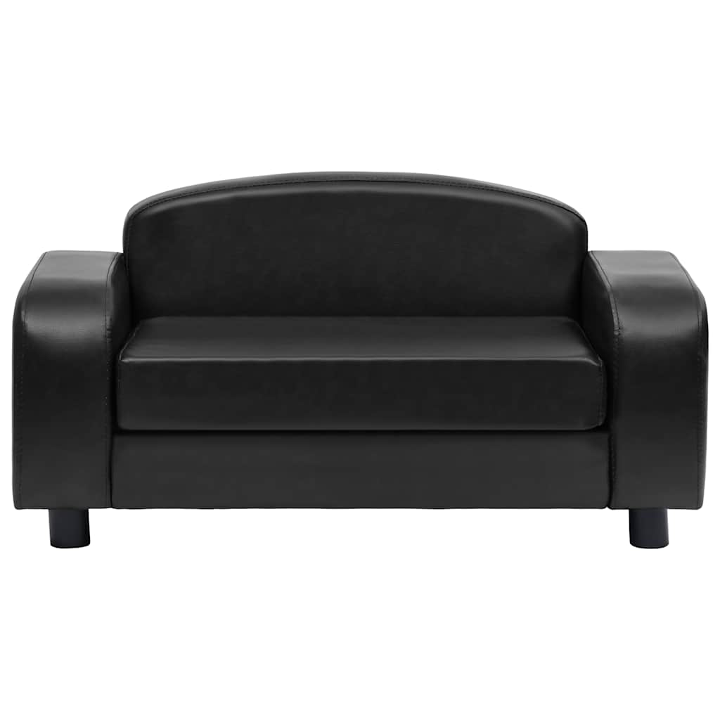 Sofa za pse crna 80 x 50 x 40 cm od umjetne kože