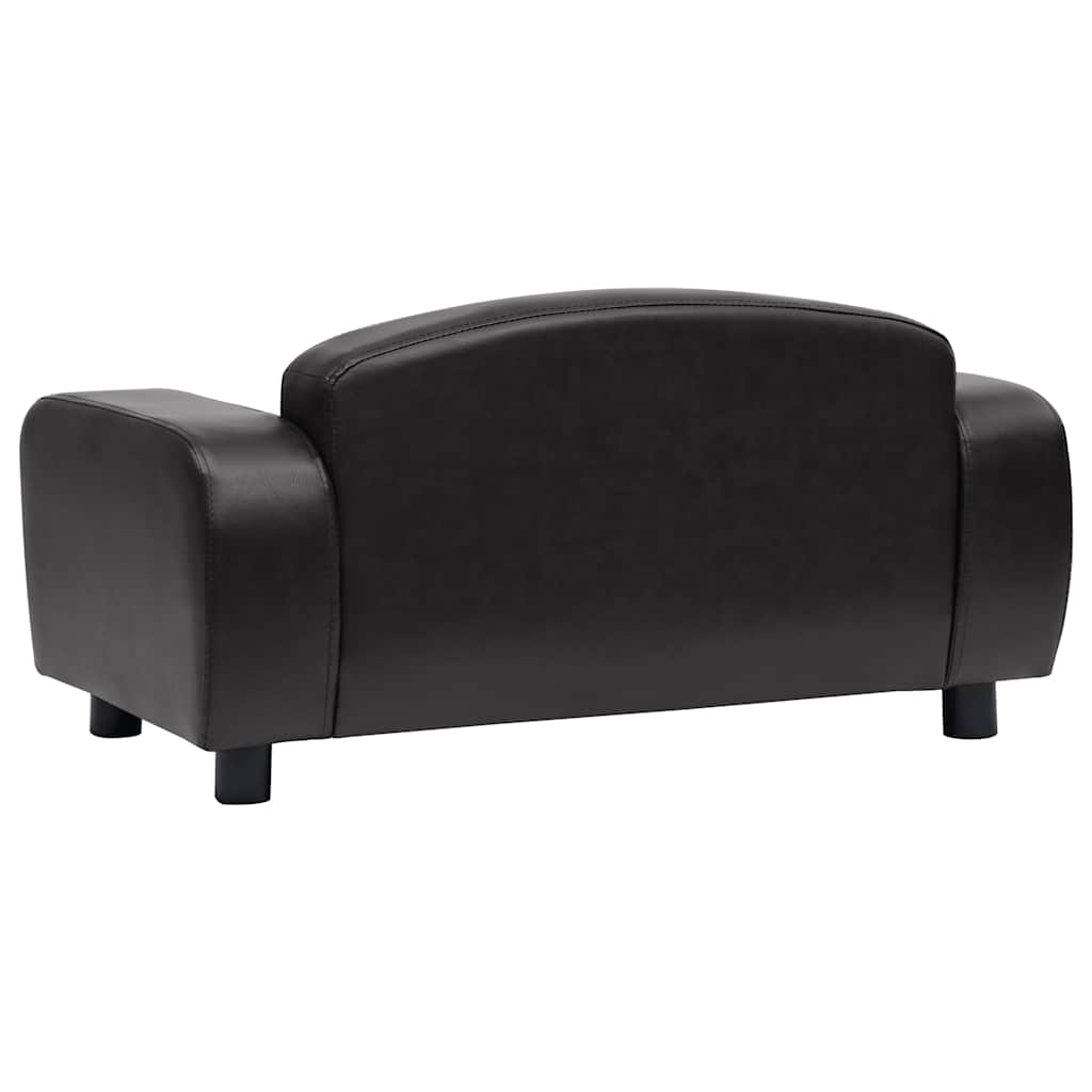 Sofa za pse crna 80 x 50 x 40 cm od umjetne kože