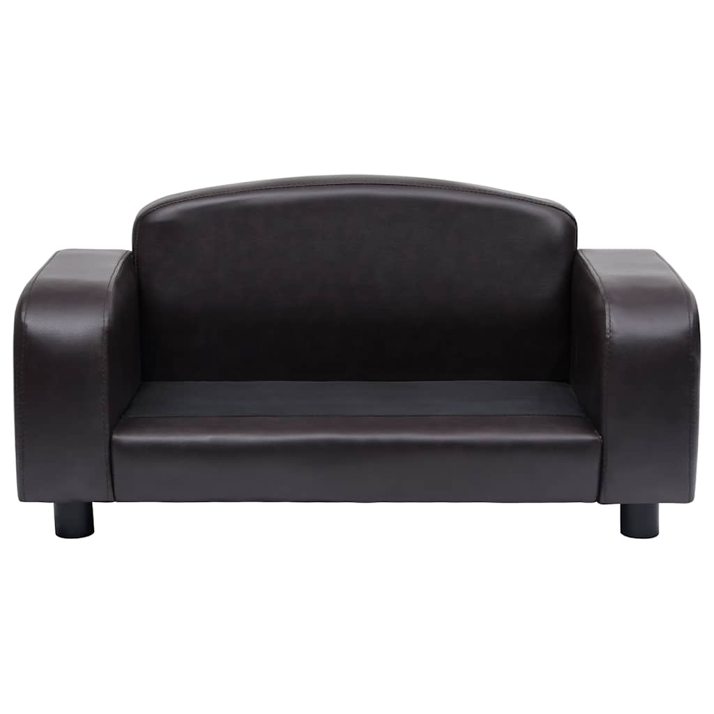 Sofa za pse smeđa 80 x 50 x 40 cm od umjetne kože