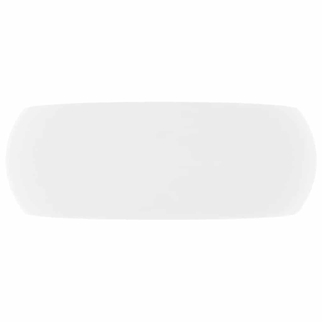 Luksuzni okrugli umivaonik mat bijeli 40 x 15 cm keramički