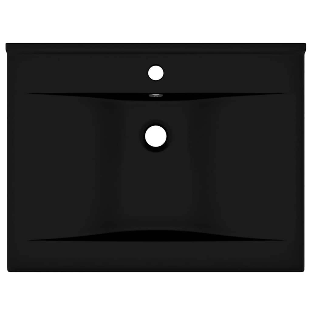 Luksuzni umivaonik mat crni 60 x 46 cm keramički
