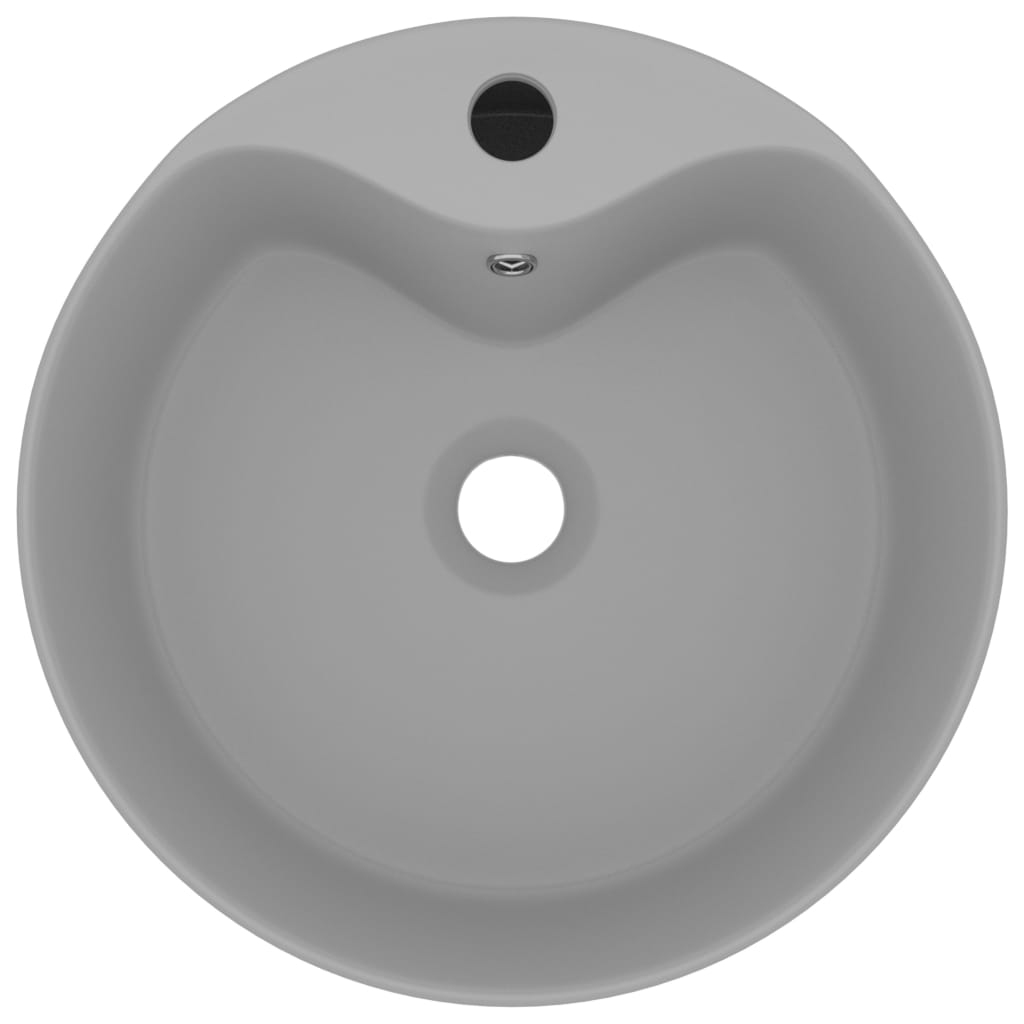 Luksuzni umivaonik mat svjetlosivi 36 x 13 cm keramički
