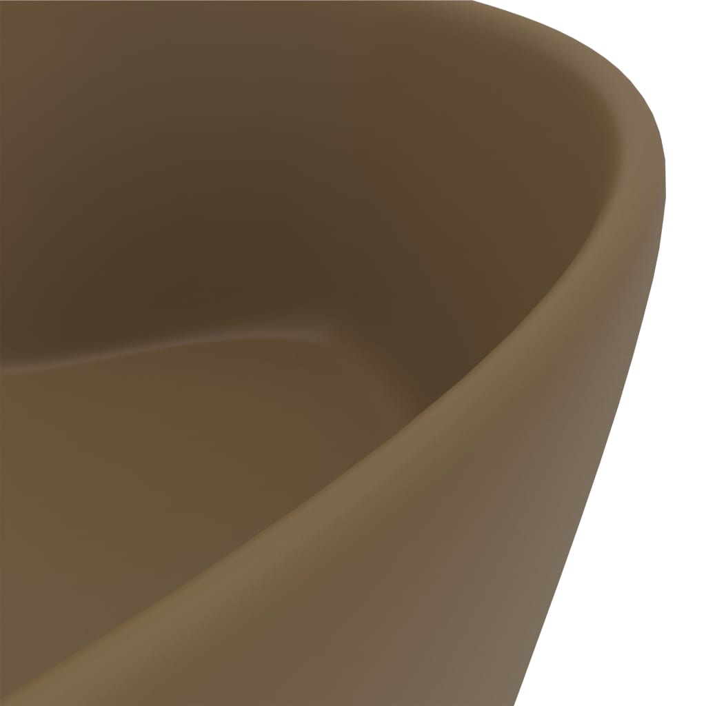 Luksuzni umivaonik mat krem 36 x 13 cm keramički