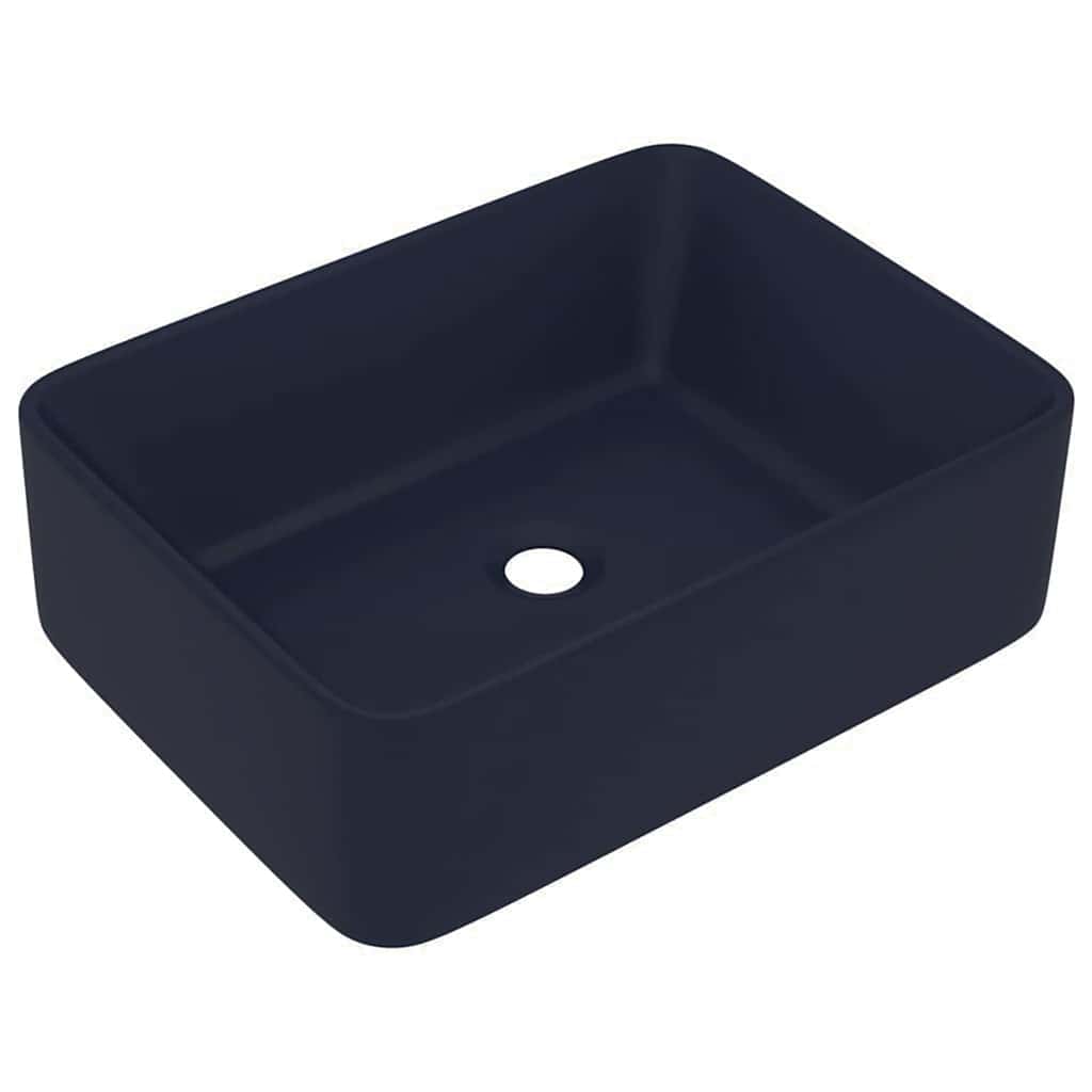 Luksuzni umivaonik mat tamnoplavi 41 x 30 x 12 cm keramički
