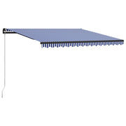 Tenda na ručno uvlačenje 450 x 300 cm plavo-bijela