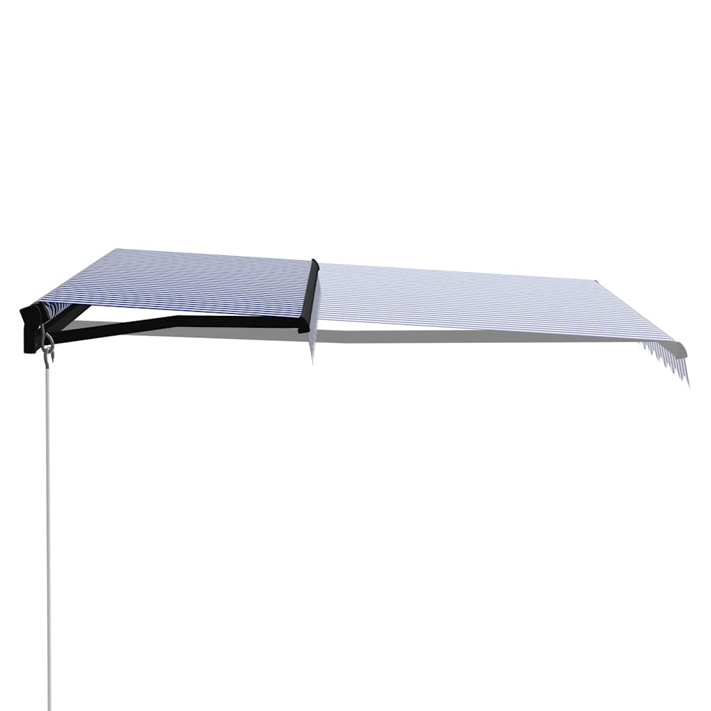 Tenda na ručno uvlačenje LED 300 x 250 cm plavo-bijela