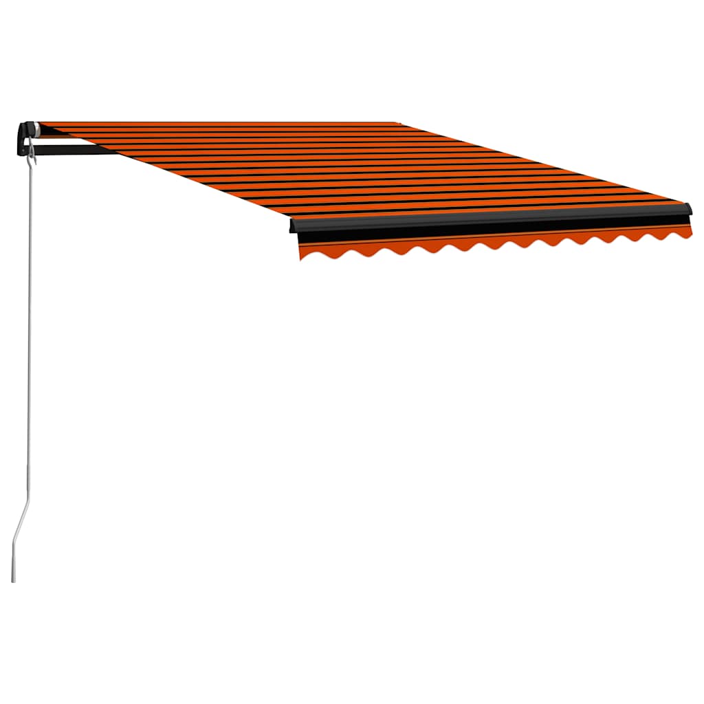 Tenda na ručno uvlačenje LED 300 x 250 cm narančasto-smeđa