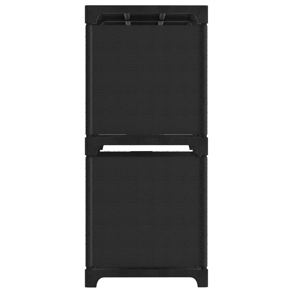 Police za izlaganje s 4 kocke od tkanine 69 x 30 x 72,5 cm crne
