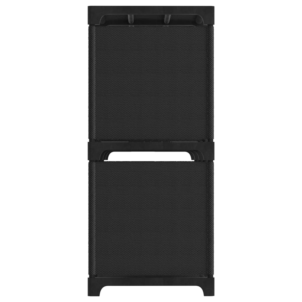 Police za izlaganje s 5 kocki od tkanine 103x30x72,5 cm crne