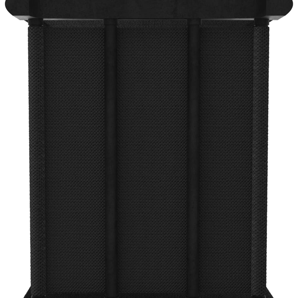 Police za izlaganje s 5 kutija crne 103x30x72,5 cm od tkanine
