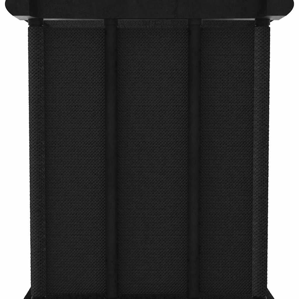 Police za izlaganje sa 6 kutija crne 103x30x72,5 cm od tkanine