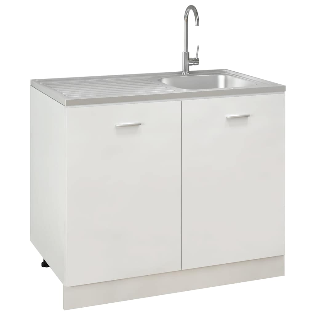 Kuhinjski sudoper s cjedilom srebrni 1000x600x155 mm čelični