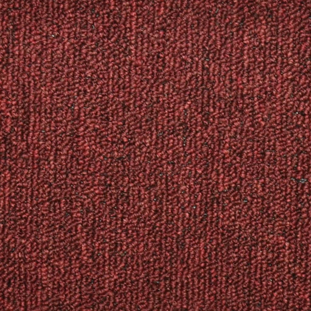 Prostirke za stepenice 15 kom 56x17x3 cm bordo poluokrugle