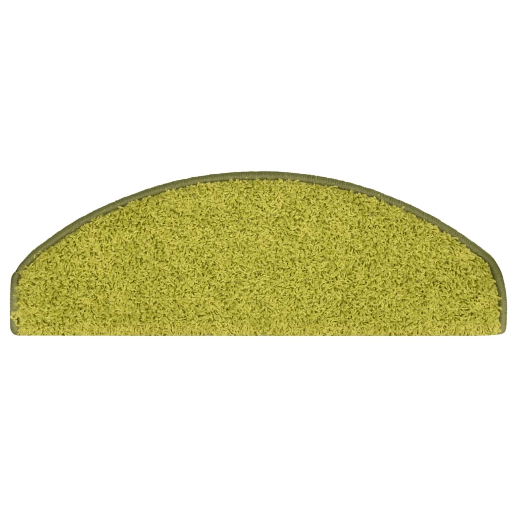 Prostirke za stepenice 15 kom 65x21x4 cm Zelene poluokrugle velike