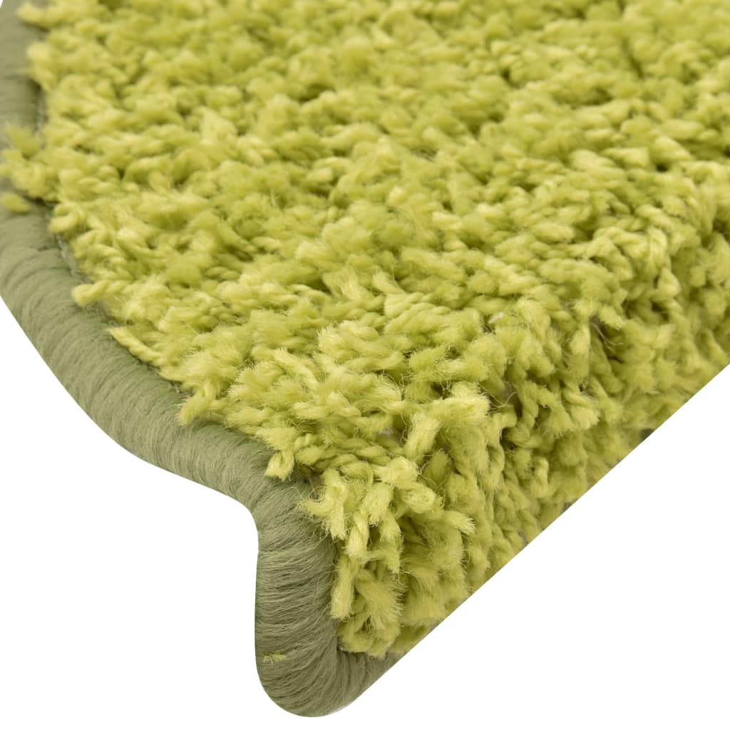 Prostirke za stepenice 15 kom 65x21x4 cm Zelene poluokrugle velike