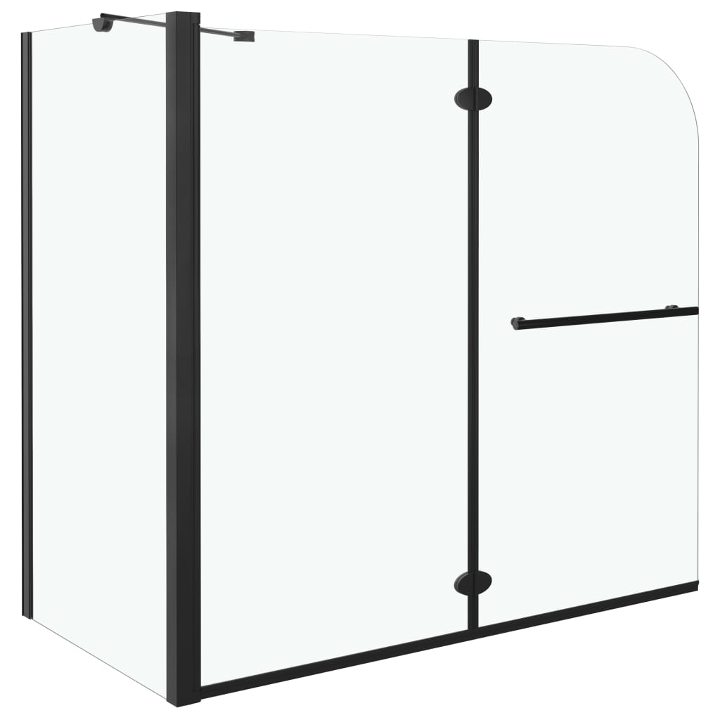 Dvostruka preklopna tuš-kabina ESG 120 x 68 x 130 cm crna
