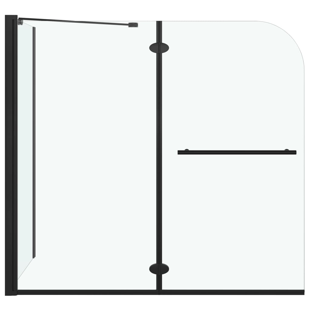 Dvostruka preklopna tuš-kabina ESG 120 x 68 x 130 cm crna