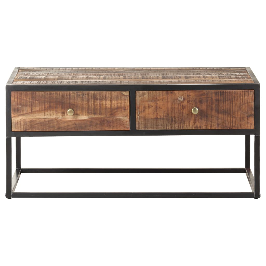 Stolić za kavu 90 x 50 x 40 cm od grubog drva bagrema