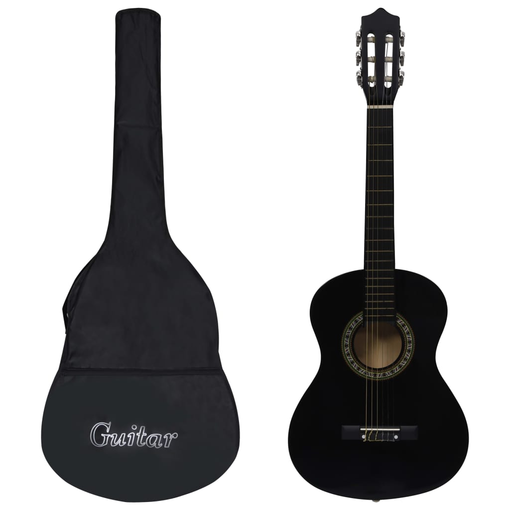 Klasična gitara za početnike i djecu s torbom crna 1/2 34 "