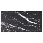 Stolna ploča crna 100 x 50 cm 6 mm staklena s mramornim uzorkom