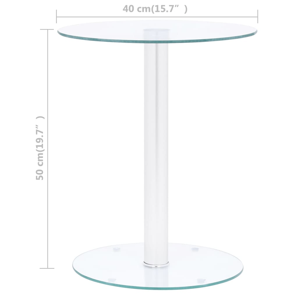Stolić za kavu prozirni 40 cm od kaljenog stakla