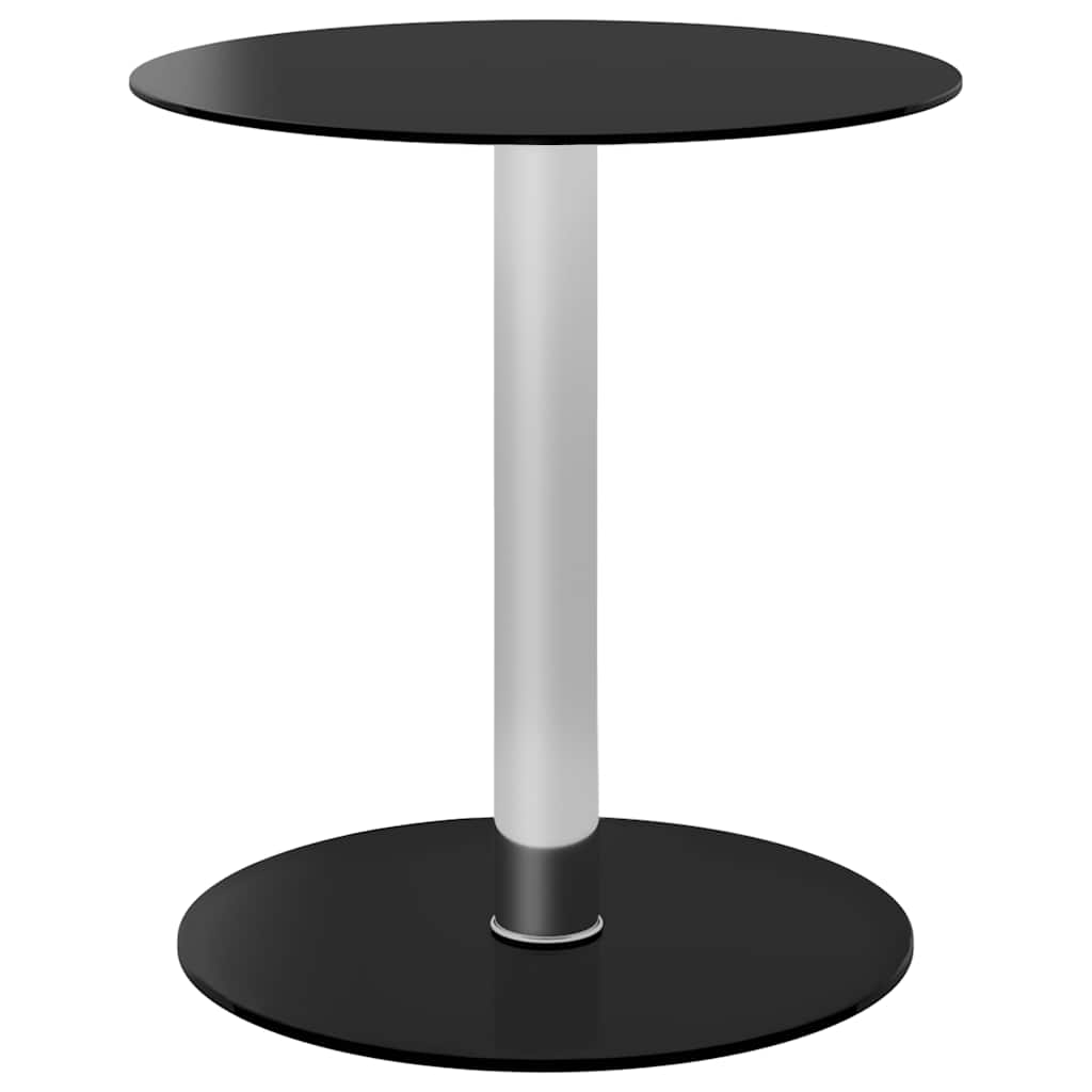 Stolić za kavu crni 40 cm od kaljenog stakla