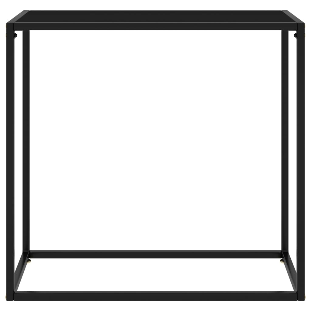 Konzolni stol crni 80 x 35 x 75 cm od kaljenog stakla
