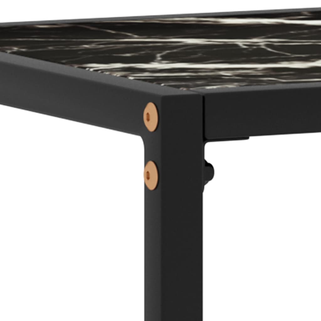 Konzolni stol crni 100 x 35 x 75 cm od kaljenog stakla