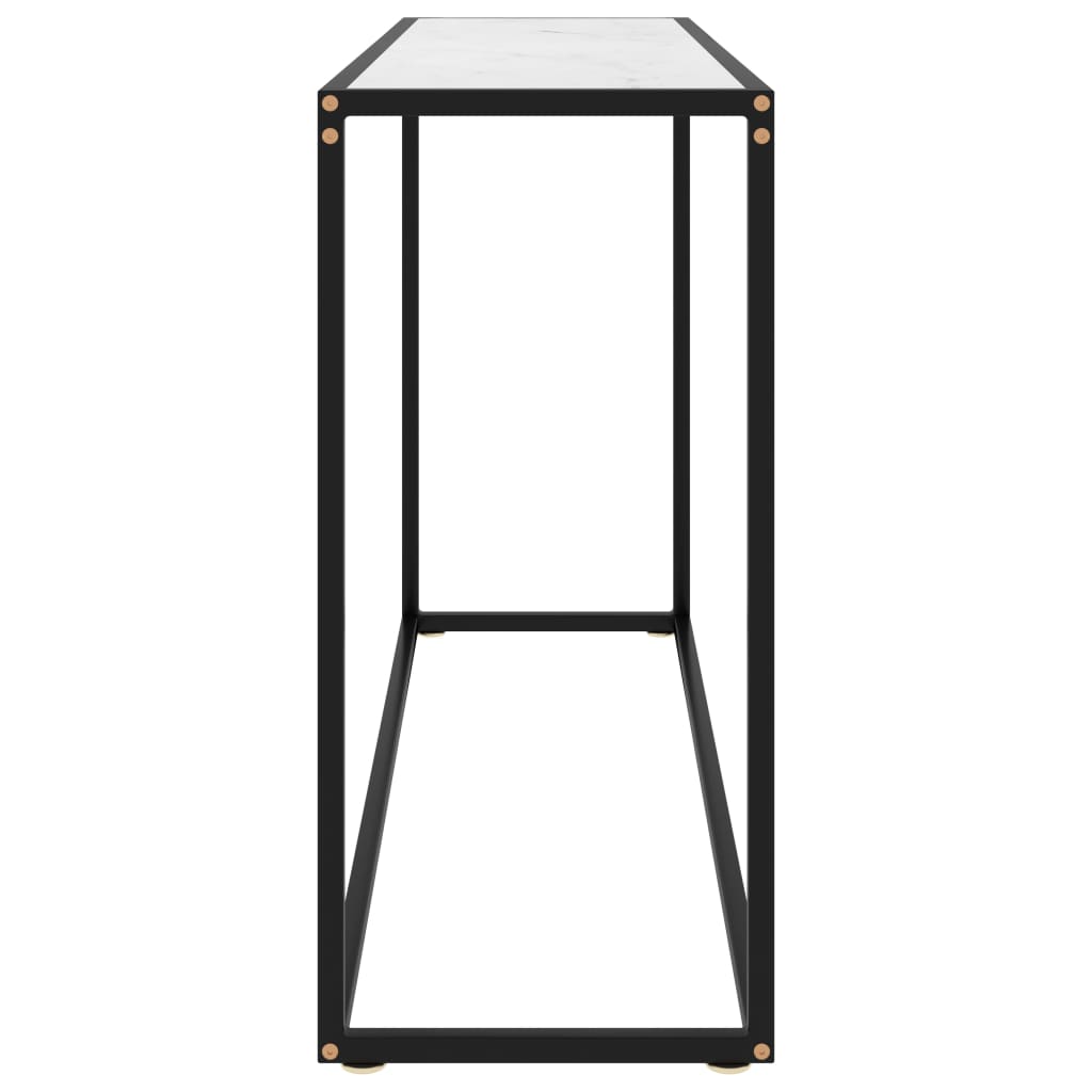 Konzolni stol bijeli 120 x 35 x 75 cm od kaljenog stakla