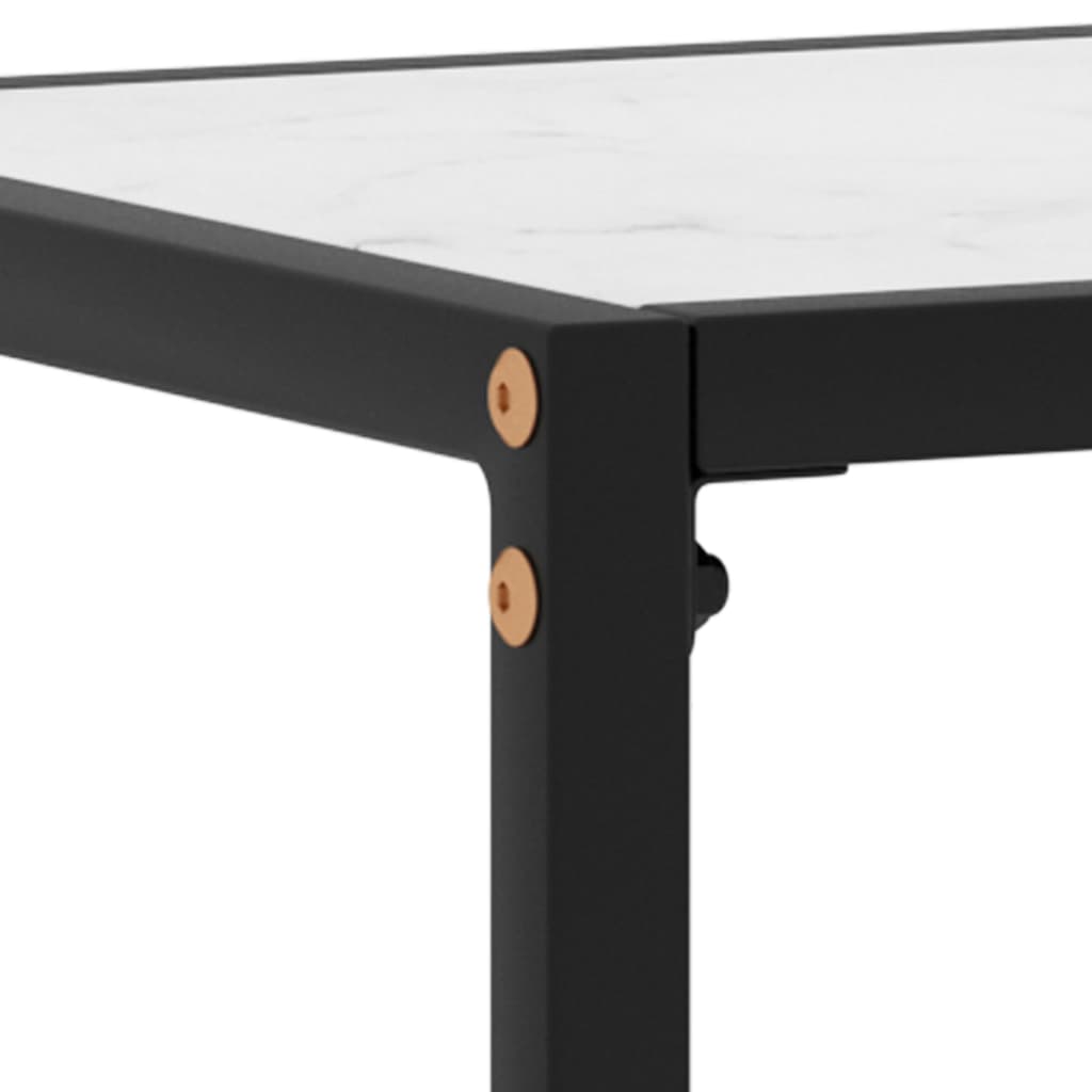 Konzolni stol bijeli 120 x 35 x 75 cm od kaljenog stakla
