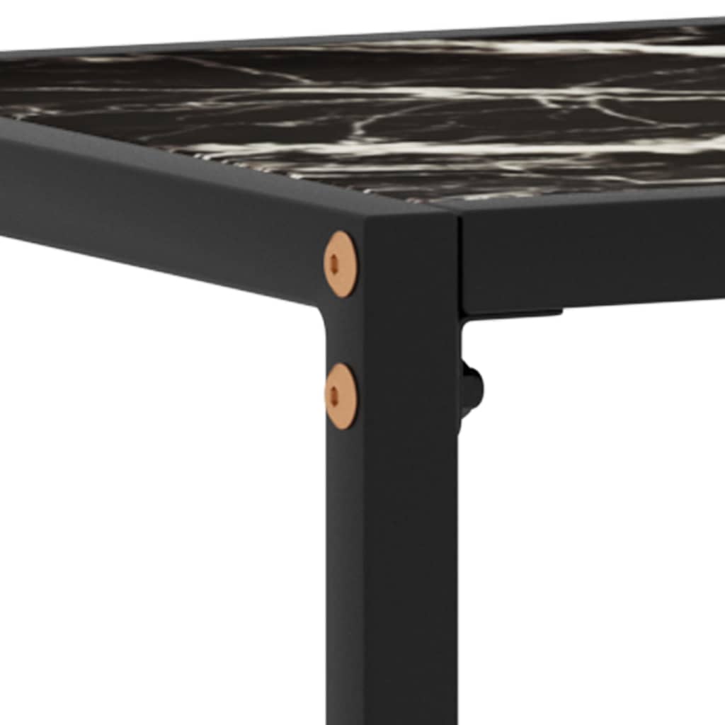 Konzolni stol crni 120 x 35 x 75 cm od kaljenog stakla