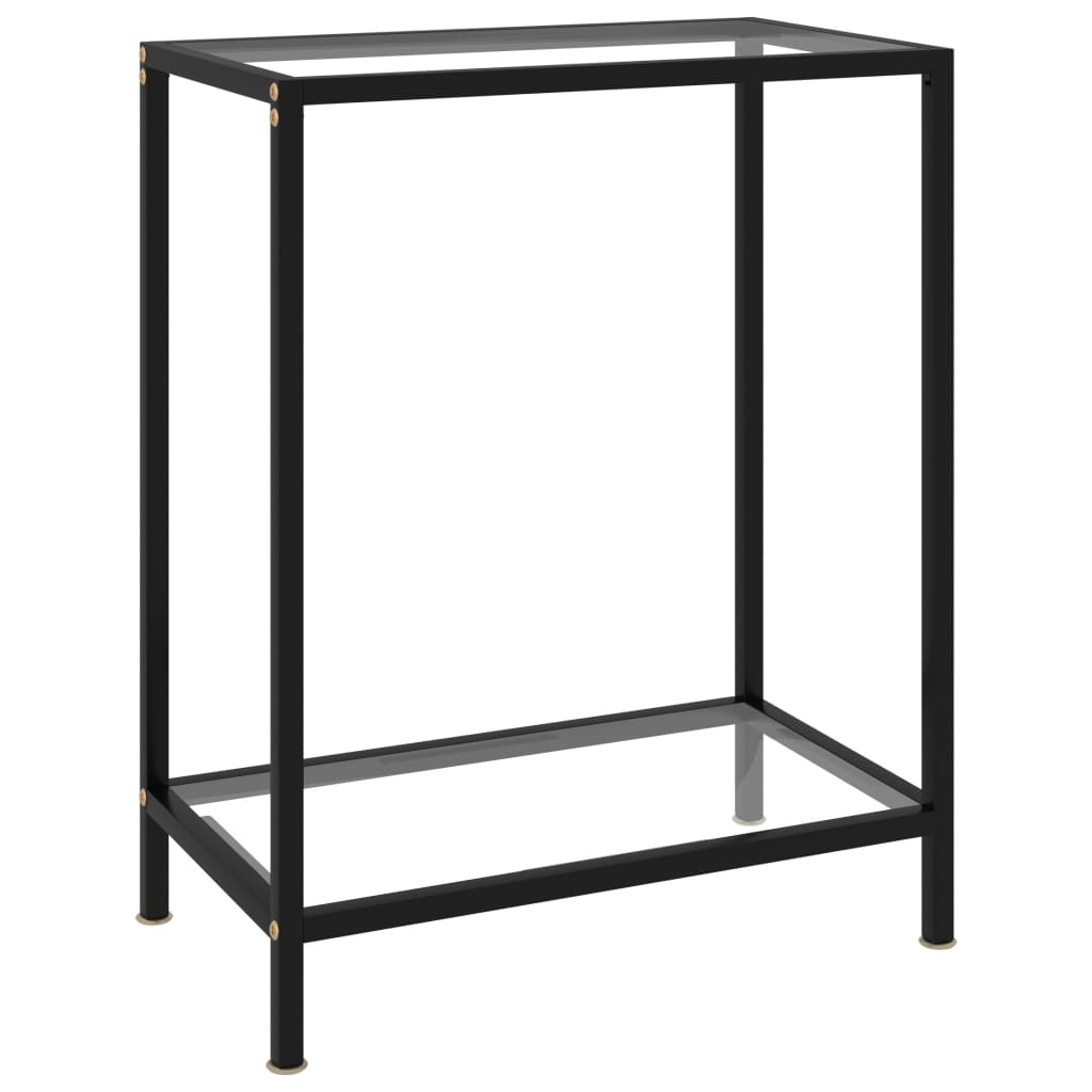 Konzolni stol prozirni 60 x 35 x 75 cm od kaljenog stakla