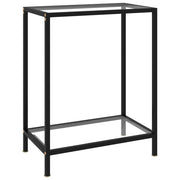 Konzolni stol prozirni 60 x 35 x 75 cm od kaljenog stakla