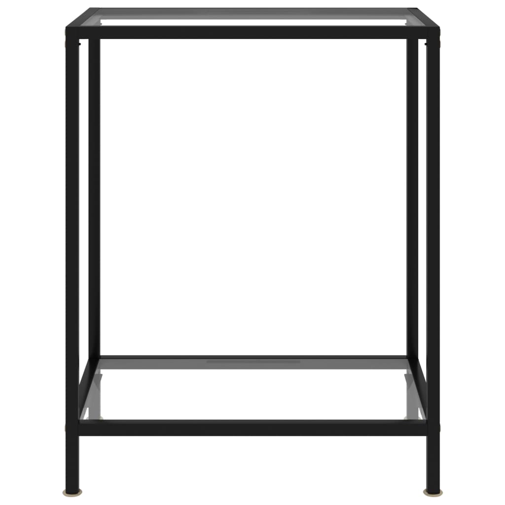 Konzolni stol prozirni 60 x 35 x 75 cm od kaljenog stakla