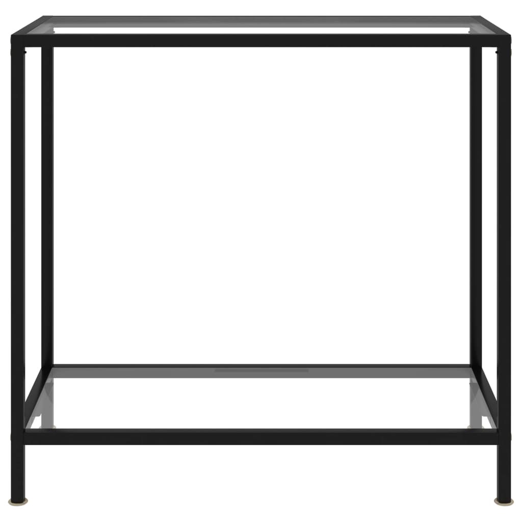 Konzolni stol prozirni 80 x 35 x 75 cm od kaljenog stakla
