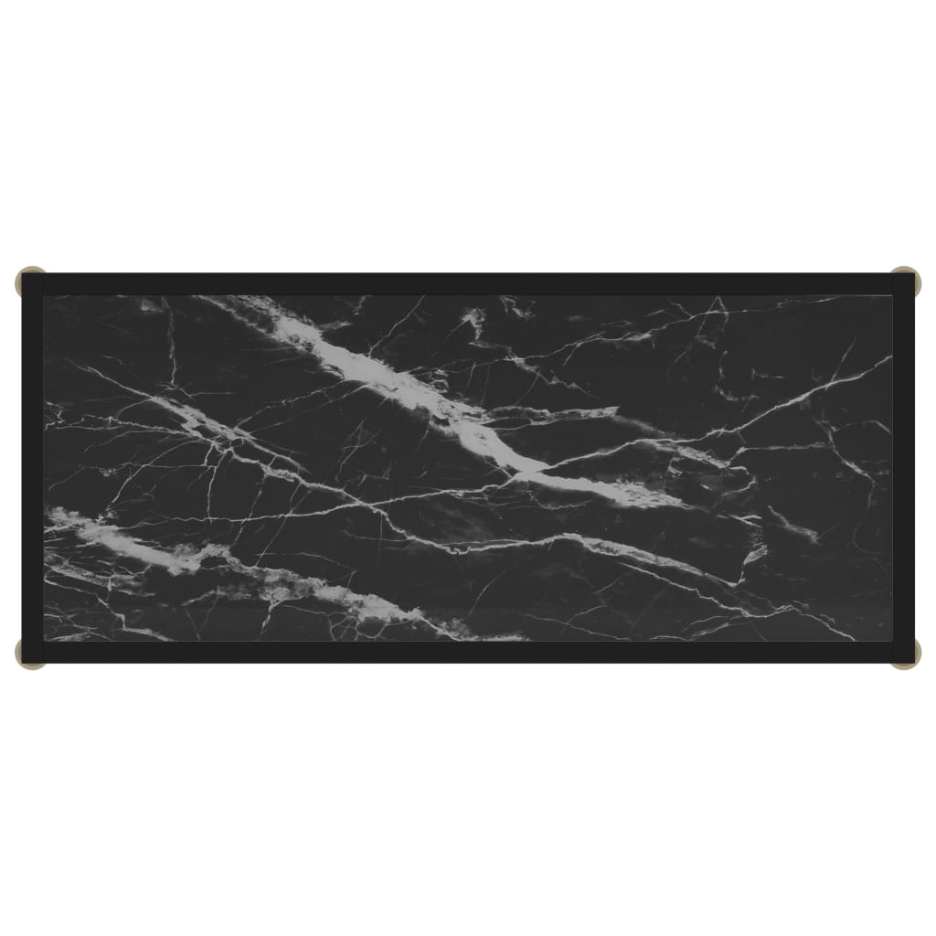 Konzolni stol crni 80 x 35 x 75 cm od kaljenog stakla