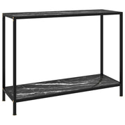 Konzolni stol crni 100 x 35 x 75 cm od kaljenog stakla