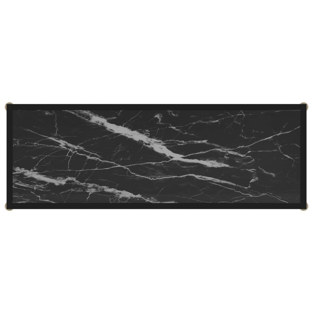 Konzolni stol crni 100 x 35 x 75 cm od kaljenog stakla