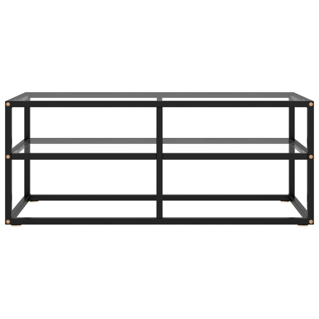 TV ormarić crni s kaljenim staklom 100 x 40 x 40 cm