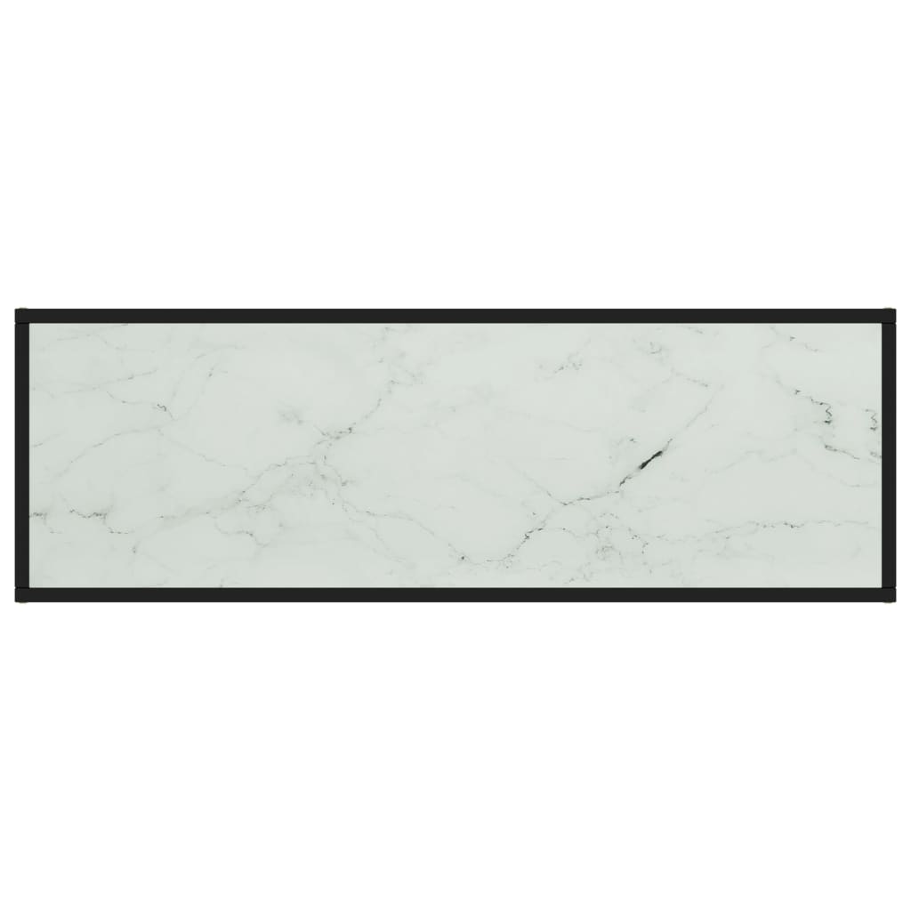 TV ormarić crni s bijelim mramornim staklom 120 x 40 x 40 cm